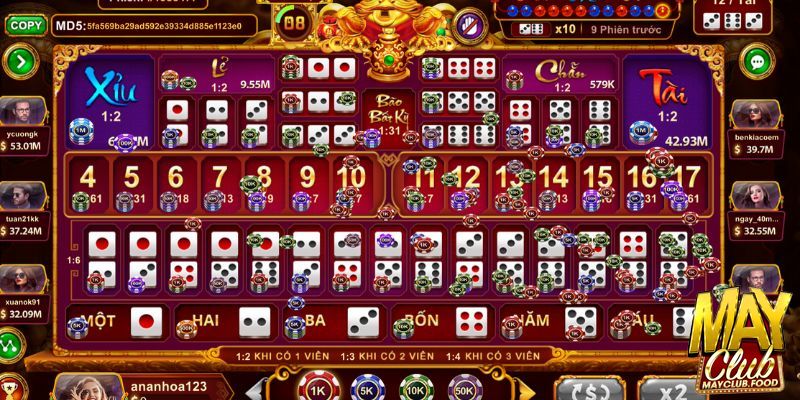 Luật chơi Tài xỉu Md5 Mayclub