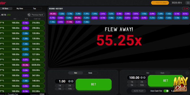 Hướng dẫn cách chơi Aviator tại Mayclub nhanh chóng