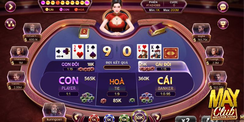 Người chơi dựa vào tổng điểm 2 lá ban đầu để quyết định rút bài hay không