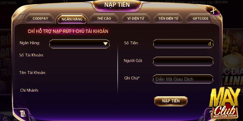 Nạp tiền là điều kiện để được tham gia cá cược