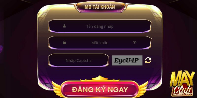 Đăng ký tài khoản tại cổng game Mayclub