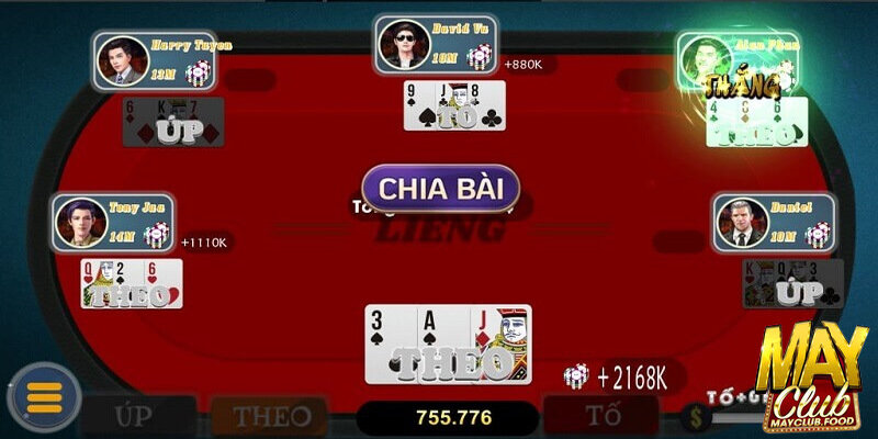 Một điểm hấp dẫn của liêng Mayclub là mức cược đa dạng