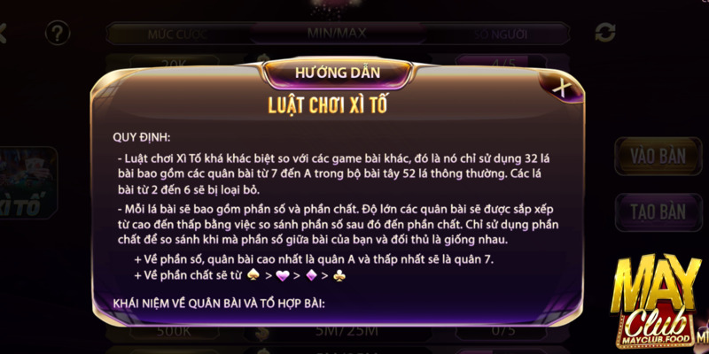 Xì tố Mayclub dù không quá khó để tham gia